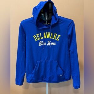 Under Armour ColdGear Delaware Blue Hens Hoodie Royal Blue M Women’s EUC